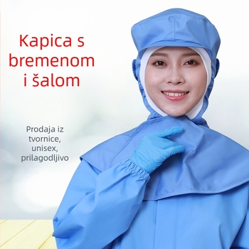 Pamukasta pulover kapa za posao s kratkim obodom, kupolasti vrh, jednobojna, mogućnost prilagođavanja logotipa, za preradu hrane