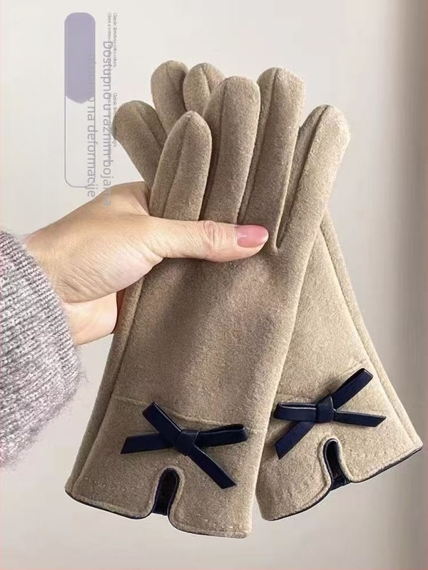 Ženske zimske rukavice Derong materijal, termalne, rukavice s prstima, za jesen i zimu