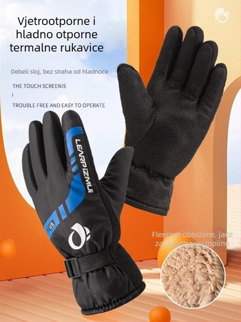 Zimske rukavice za vožnju bicikla, topla flis podstava, vjetro- i vodootporne, pamukove rukavice