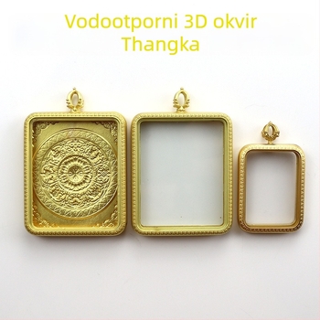 DIY dodaci nakit – dvostruko vodootporna kutija Gawu Box, legura, tibetanski Thangka ručno oslikani portret za privjesak, elektroplatiranje, porijeklo Dongguan, marka Zangtai Jewelry, etnički stil, književno retro
