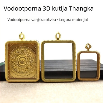 DIY dodaci nakit – dvostruko vodootporna kutija Gawu Box, legura, tibetanski Thangka ručno oslikani portret za privjesak, elektroplatiranje, porijeklo Dongguan, marka Zangtai Jewelry, etnički stil, književno retro