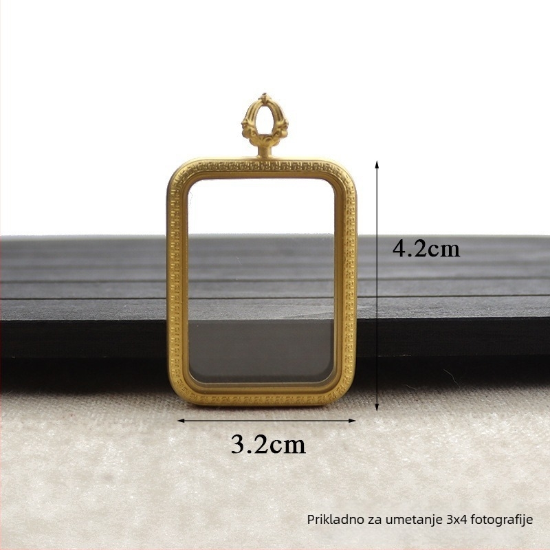 DIY dodaci nakit – dvostruko vodootporna kutija Gawu Box, legura, tibetanski Thangka ručno oslikani portret za privjesak, elektroplatiranje, porijeklo Dongguan, marka Zangtai Jewelry, etnički stil, književno retro
