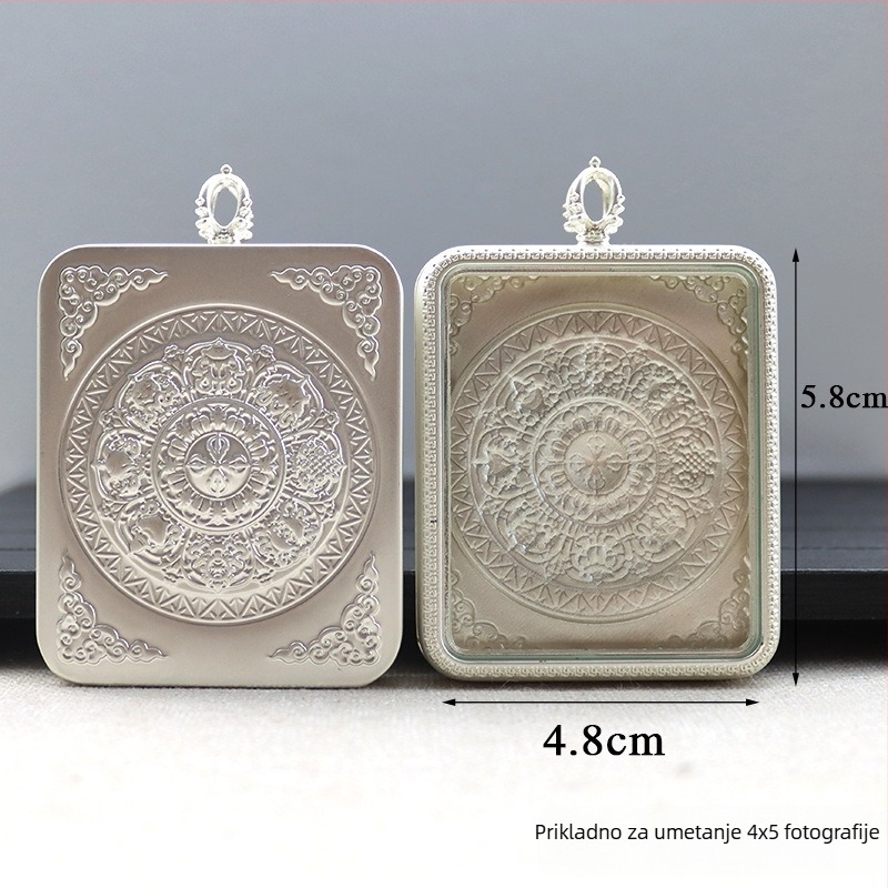 DIY dodaci nakit – dvostruko vodootporna kutija Gawu Box, legura, tibetanski Thangka ručno oslikani portret za privjesak, elektroplatiranje, porijeklo Dongguan, marka Zangtai Jewelry, etnički stil, književno retro
