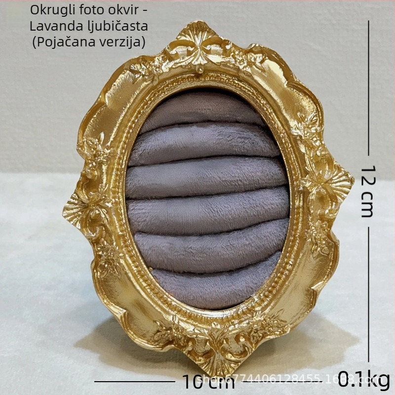 Vintage stalak za izlaganje nakita – metalna konstrukcija, velur kućište, četverokutni dizajn, u jednom komadu, željezna umjetnička izrada