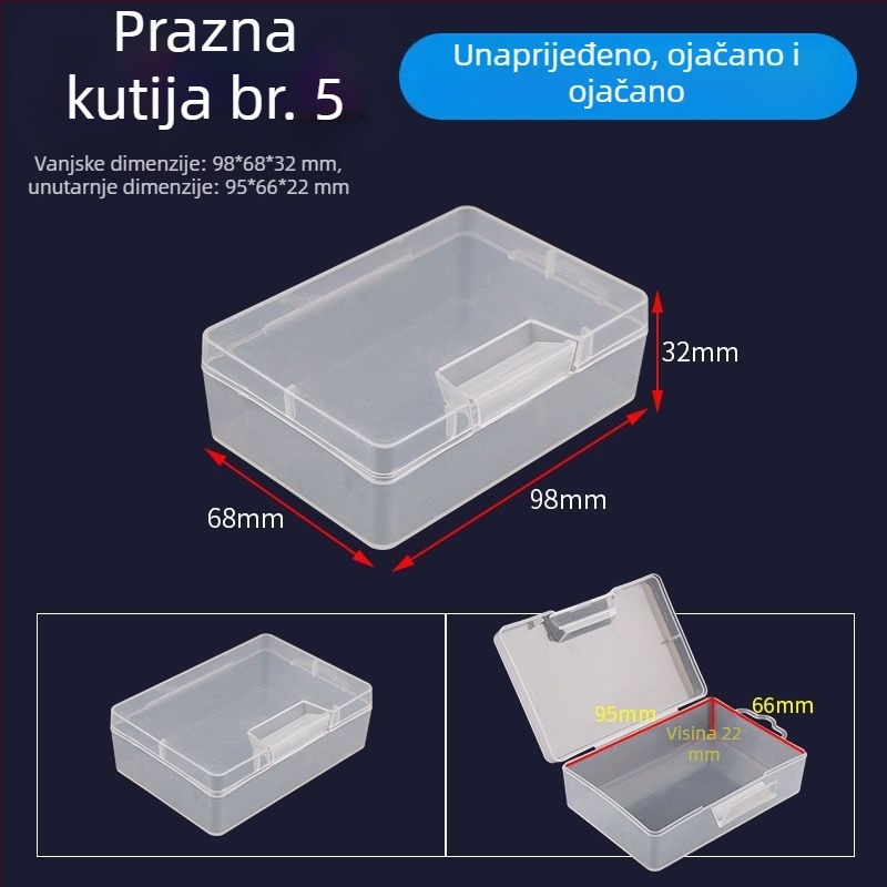 Kutija za nakit s poklopcem - otporna na prašinu, papirnata konstrukcija, pastirski stil, za nakit