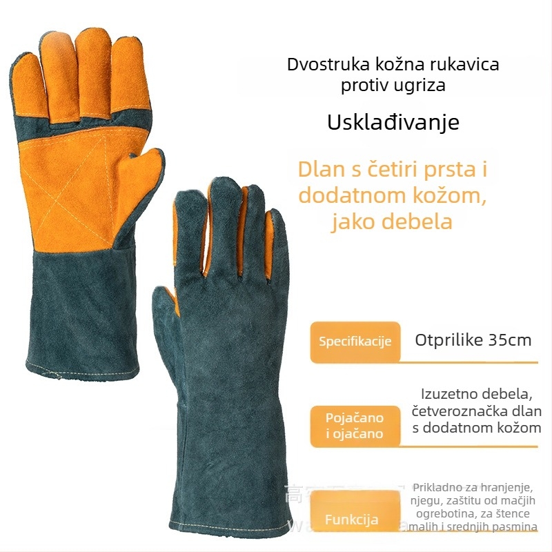 Rukavice za trening kućnih ljubimaca - zaštita od ugriza psa, protiv ogrebotina, rezanje noktiju - Wan Jia, težina 318 g, industrijska upotreba