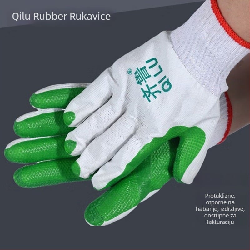 Qilu rukavice za gradilište — otporne na habanje, protuklizne; 80 g; za rukovanje na gradilištu