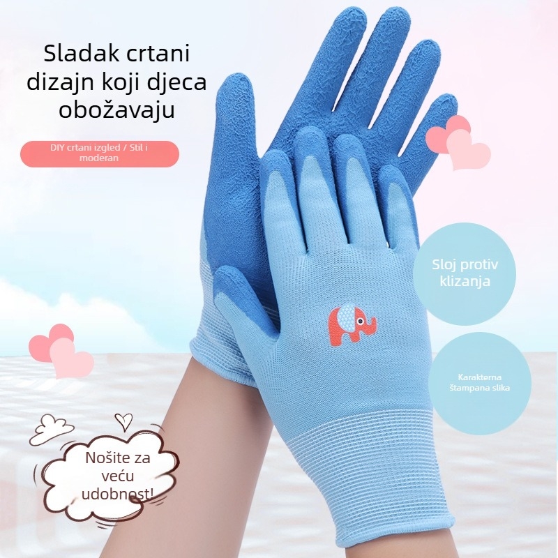 Dječje zaštitne radne rukavice s teksturiranom površinom (Brand: Anxin Dinggu; Funkcija: Otpornost na habanje; Težina: 0.1; Opseg uporabe: Zaštita dječjih ruku)