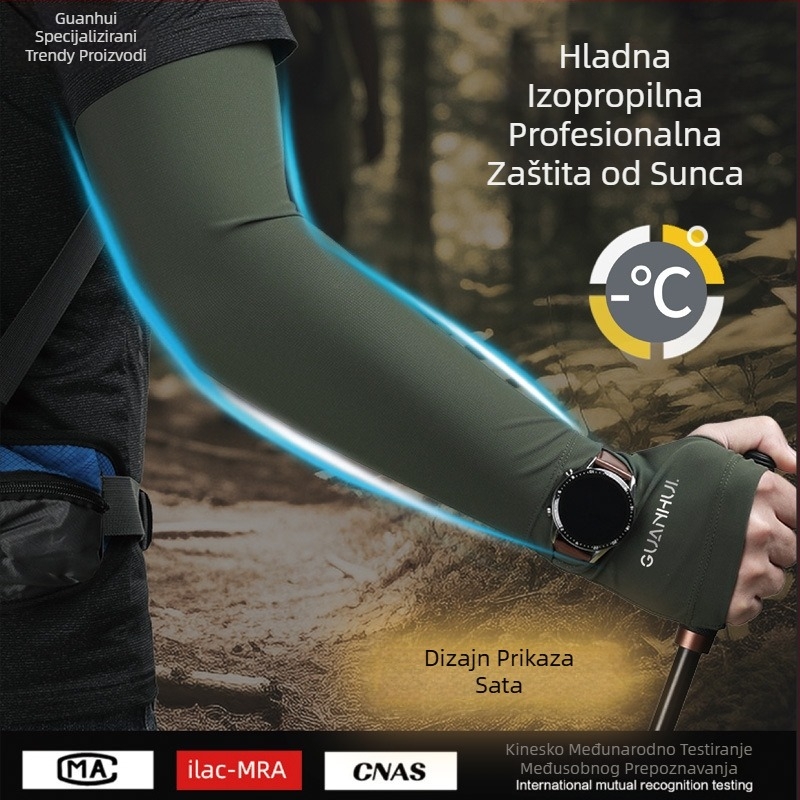 Rukav za zaštitu od sunca za nadlakticu, prozračni najlon, UV zaštita, originalni dizajn, proljeće 2025