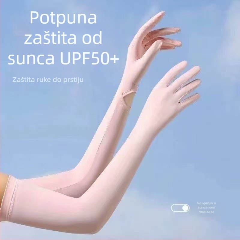 Ice Silk rukave za sunčevu zaštitu za vožnju i biciklizam – prozračni, UV zaštita, tanak materijal (Ice Silk 61–70%, poliester)