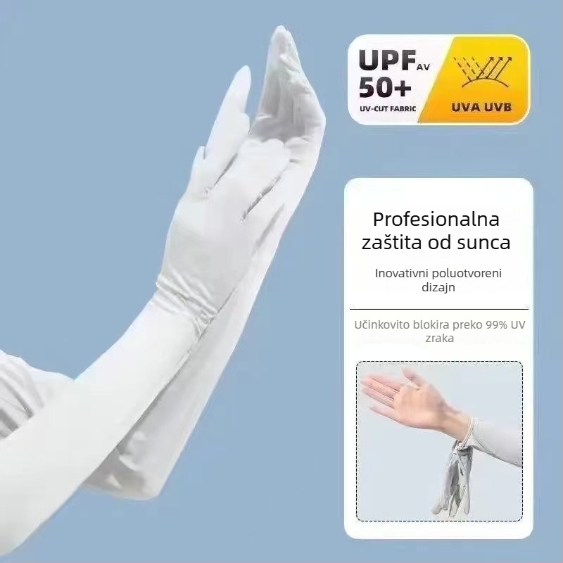 Ice Silk rukave za sunčevu zaštitu za vožnju i biciklizam – prozračni, UV zaštita, tanak materijal (Ice Silk 61–70%, poliester)