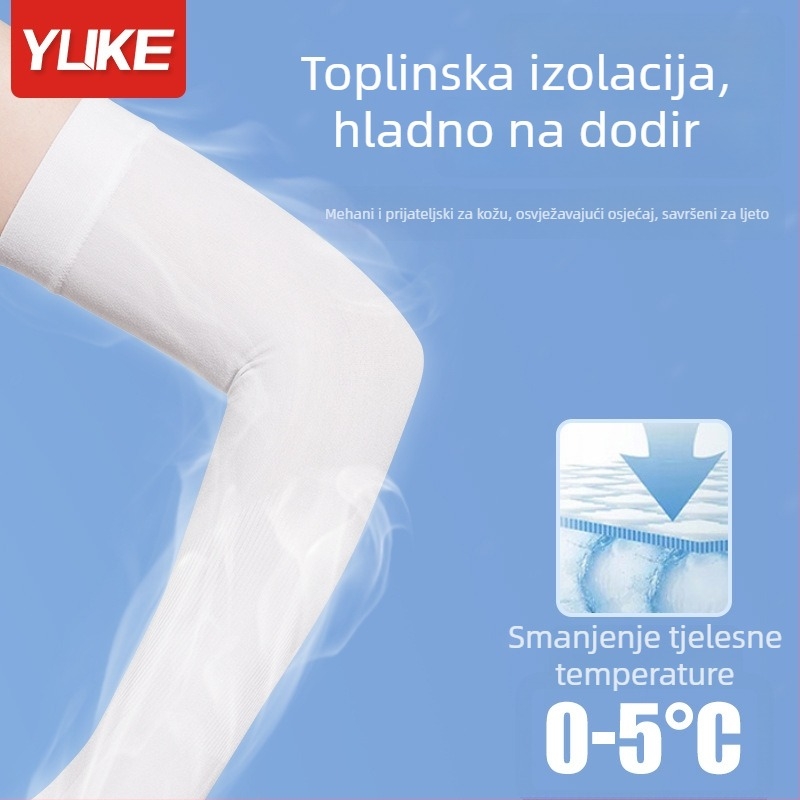 Dugi rukavi od najlona i spandeksa s logom, UV zaštita, unisex, za outdoor aktivnosti