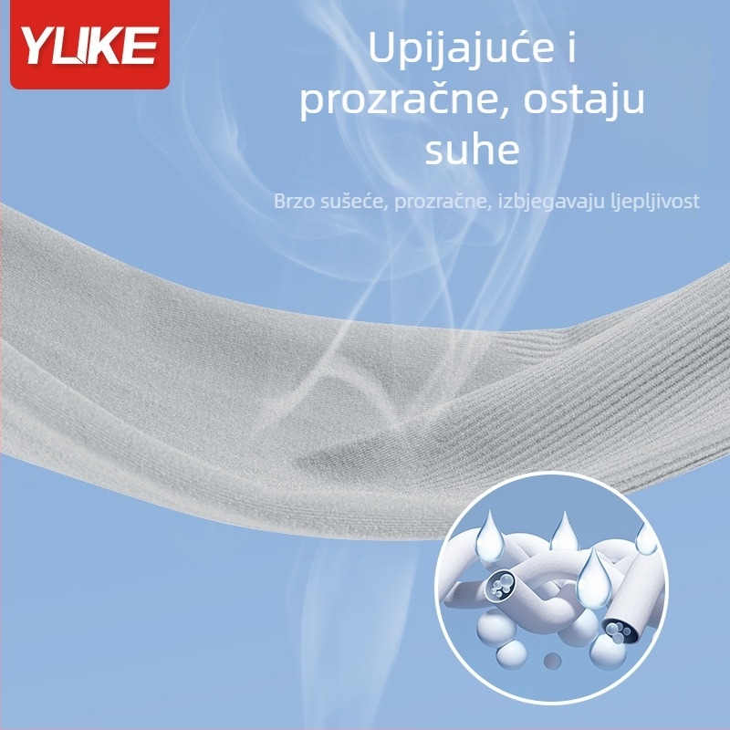 Dugi rukavi od najlona i spandeksa s logom, UV zaštita, unisex, za outdoor aktivnosti