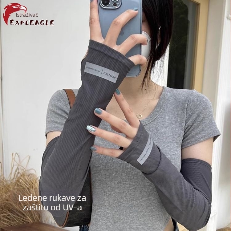 Expleagle Rukavi za ruke od ledenog svile s UV zaštitom, unisex, za vožnju i biciklizam