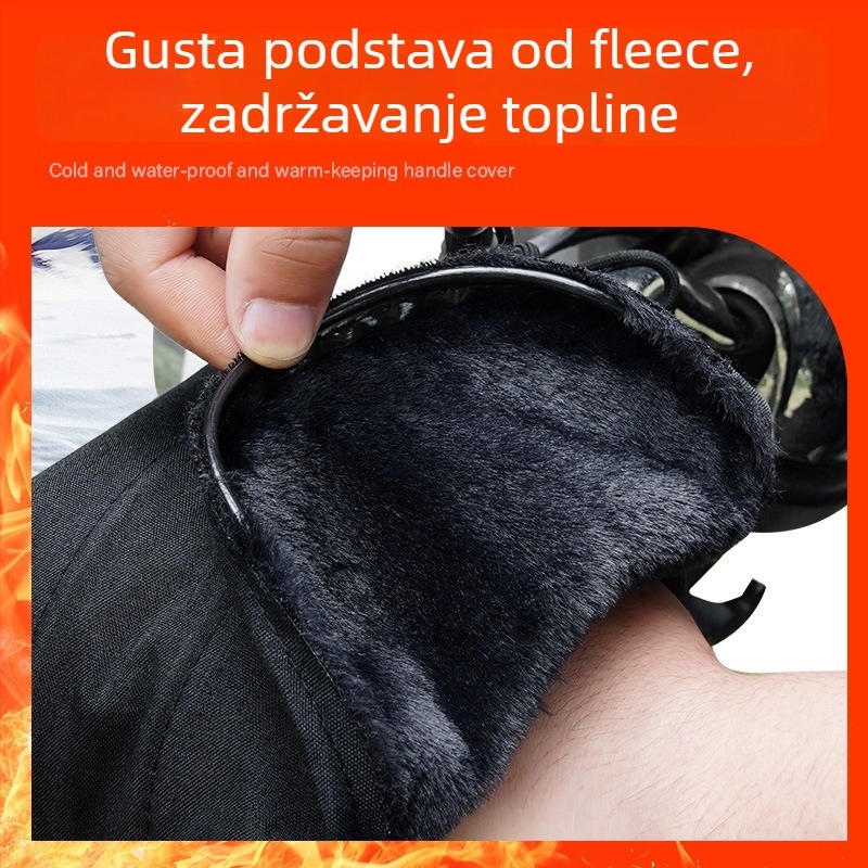 Pokrov ručice volana za električno vozilo - baršun materijal, debeli zimski dizajn, otporno na vjetar i toplinska izolacija, TDGO