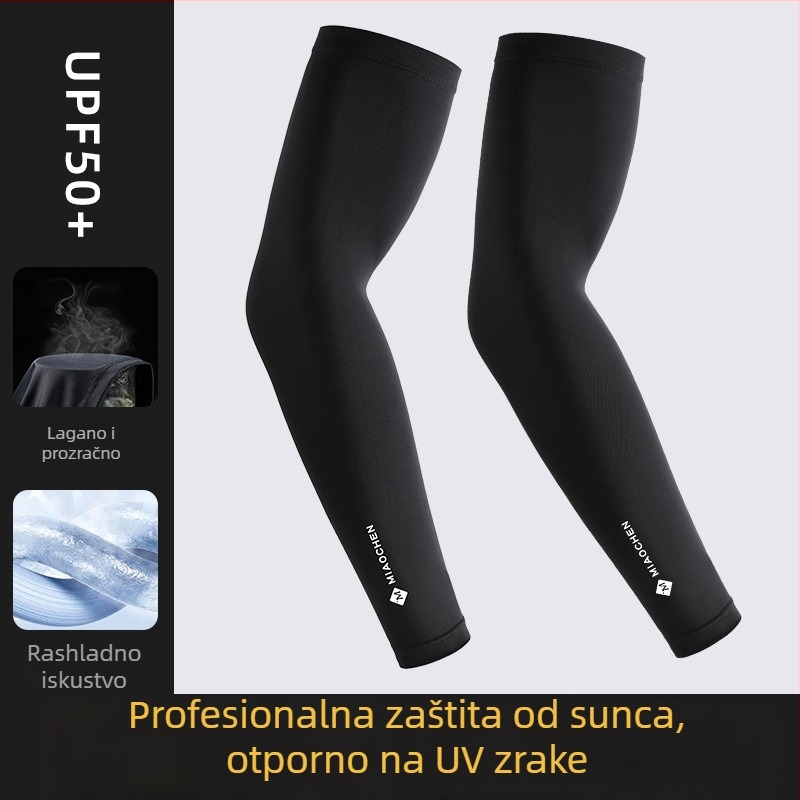 Muške rukave za zaštitu od sunca od ledene svile, tanke i prozračne, ljetna UV zaštita za vožnju biciklom