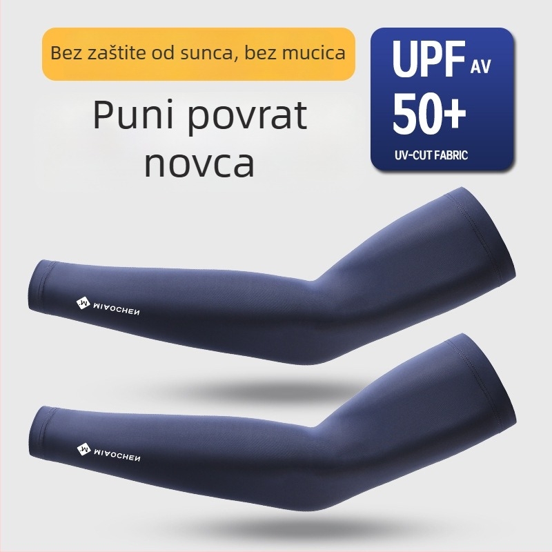 Muške rukave za zaštitu od sunca od ledene svile, tanke i prozračne, ljetna UV zaštita za vožnju biciklom