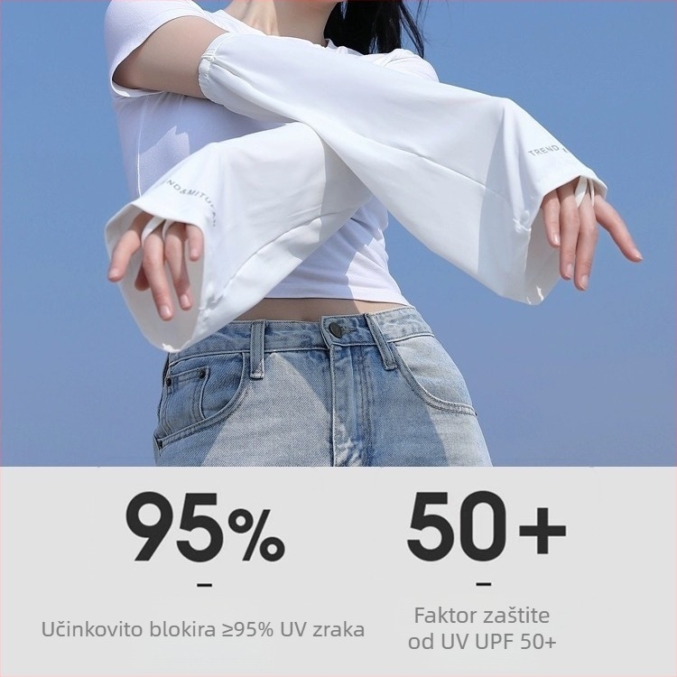 Ženske ljetne rashladne rukave za ruke s UV zaštitom, velika veličina, idealne za vožnju biciklom i automobilom, lagan dizajn