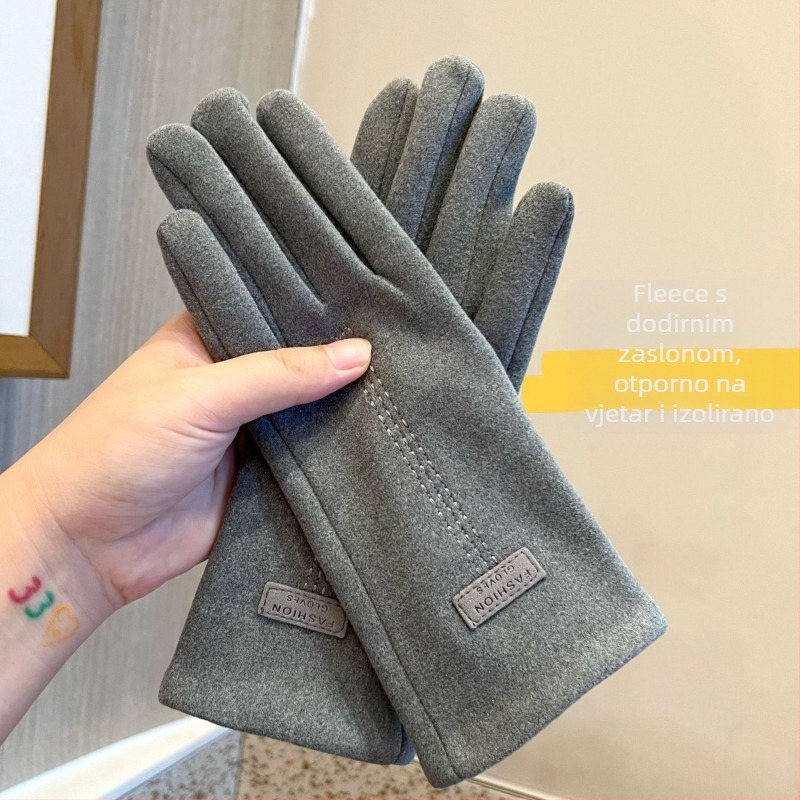 Ženske rukavice za jesen-zimu s pamukovom bazom i Ice Silk tkaninom, stil Flip cover, za bicikliranje i vanjsku upotrebu — Liberal Arts