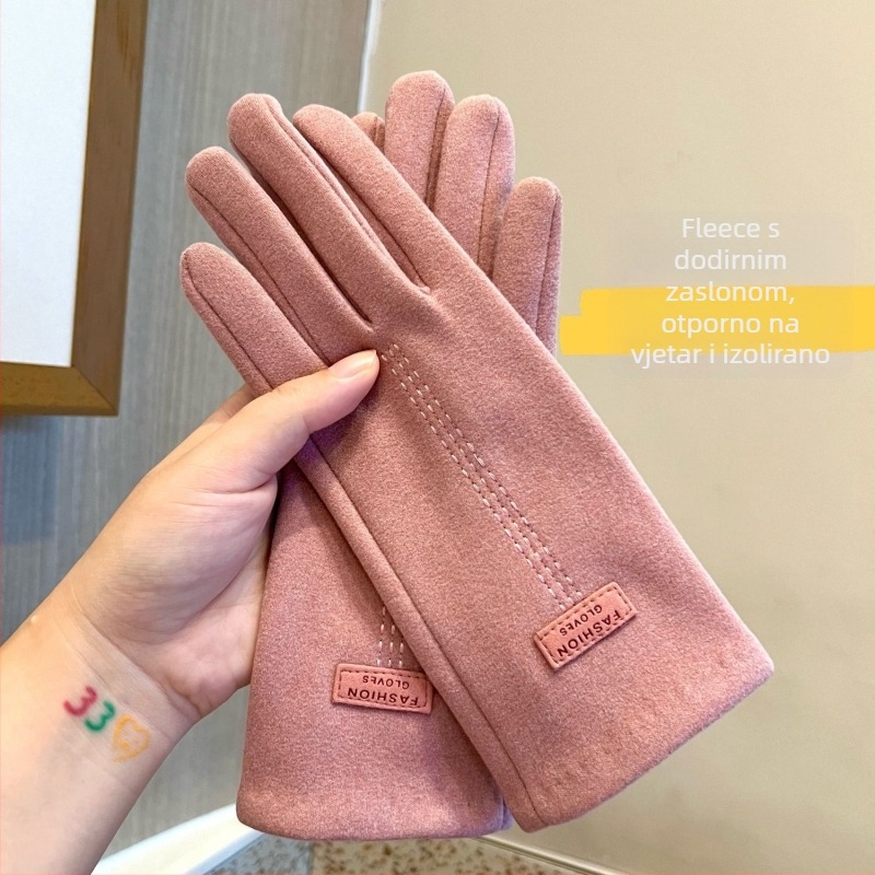 Ženske rukavice za jesen-zimu s pamukovom bazom i Ice Silk tkaninom, stil Flip cover, za bicikliranje i vanjsku upotrebu — Liberal Arts