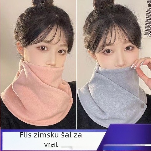 Unisex vuneni šal za vrat s flis podstavom za biciklizam zimi, u proljeće i jeseni