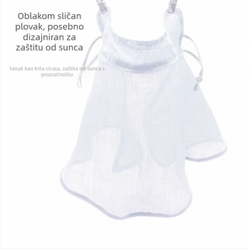 Prozračna zaštitna maska za sunce od ramije, etnički šal stil, ljeto 2024, brend Most JIA