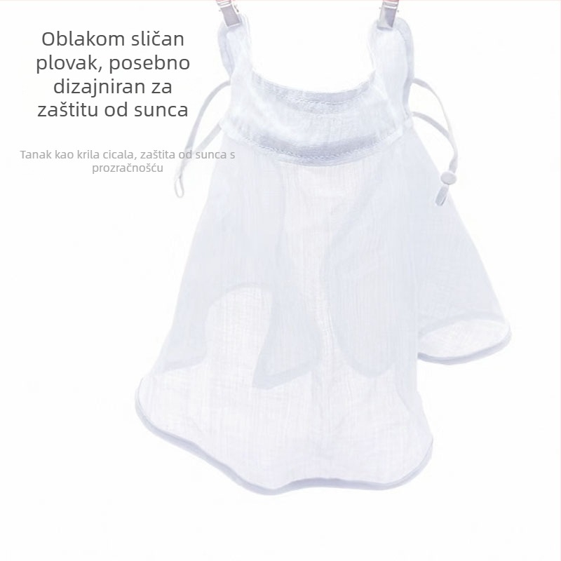 Prozračna zaštitna maska za sunce od ramije, etnički šal stil, ljeto 2024, brend Most JIA