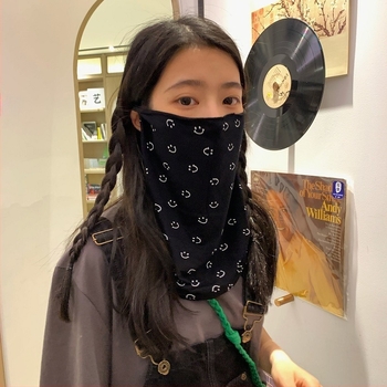 Prozračna pamučna maska za lice sa zaštitom od sunca i šalom za vrat