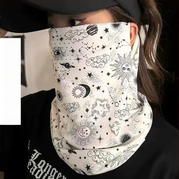 Maska za sunce s otvorima, s ušnim petljama za vožnju i motor, zaštita vrata, Ice silk tkanina, poliester, glavni materijal >96%