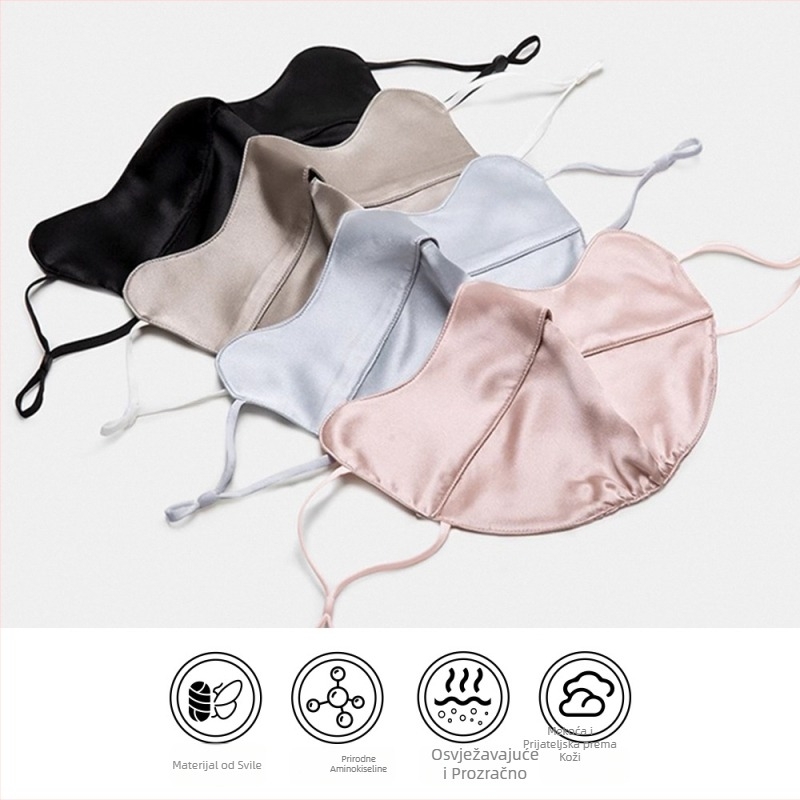 Prozračna maska za lice s UV zaštitom, polupokriven dizajn, Tencel tkanina, glavna Sky Silk tkanina