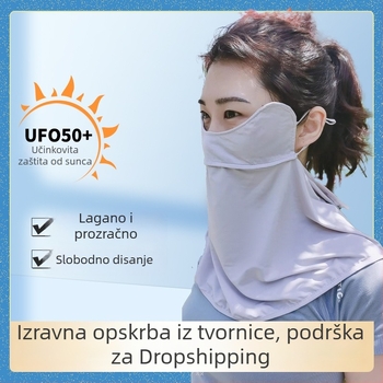 Ljetni UV štit od ice silk za žene biciklistice – potpuno pokrivanje i zaštita očiju