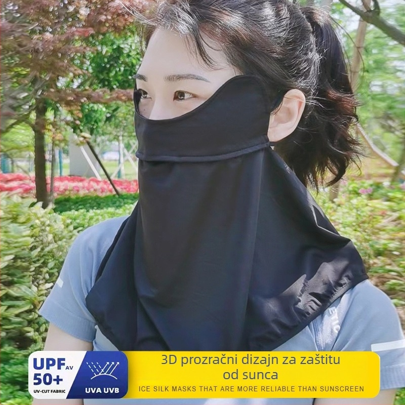 Ljetni UV štit od ice silk za žene biciklistice – potpuno pokrivanje i zaštita očiju