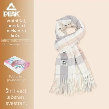 Peak karirani zimski šal – topao i debeli, poliester (Poliester; Zima/Jesen; Zima 2024)