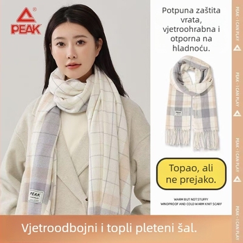 Peak karirani zimski šal – topao i debeli, poliester (Poliester; Zima/Jesen; Zima 2024)