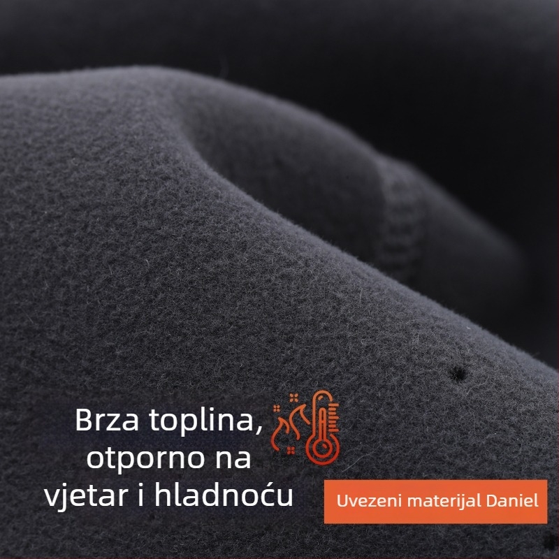 Zimska topla maska za muškarce – vanjski najlonski sloj, unutarnji velur, UV50+ zaštita, otporna na vjetar i mraz, maska za uši za vožnju biciklom