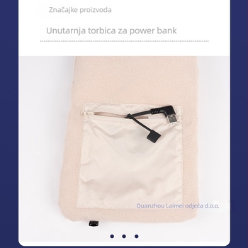 Grijani šal od warp-knit poliesterskog materijala za zimsku toplinu, lagani luksuzni stil, gradska svakodnevna vožnja.