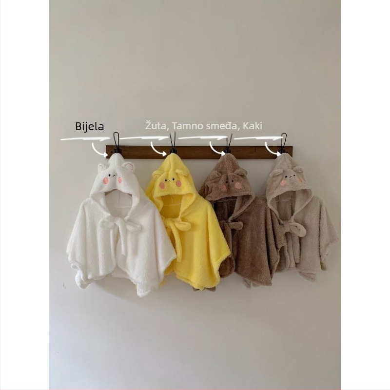 Kapucnasta deka od pliša – satenska tkanina, jednobojni uzorak, za jesen, unisex