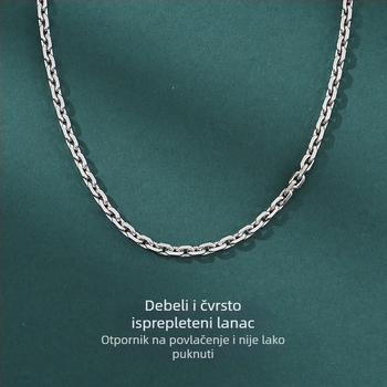Lanac od S925 srebra – pulover lanac, parni stil, originalni dizajn