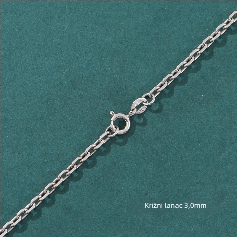 Lanac od S925 srebra – pulover lanac, parni stil, originalni dizajn