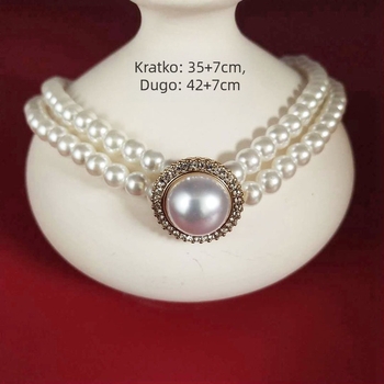 Set ogrlice i naušnica s dijamantno ukrašenim staklenim biserima, višeslojni nakit od legure, elektroplatiranje, retro stil za žene
