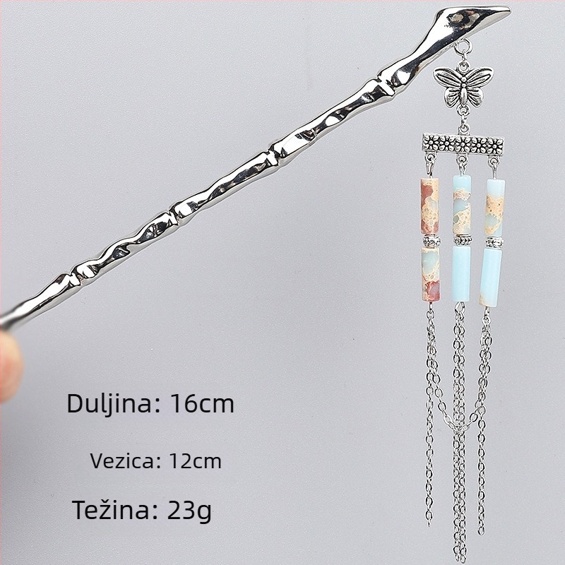 Ukras za kosu, od legure, retro stil, geometrijski dizajn, ručno izrađeno