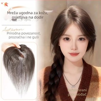 Dio perike – ravna, ručno tkanа; prava ljudska kosa; model 7*11 cloud gauze; pogodno za dame; može se bojati i permirati