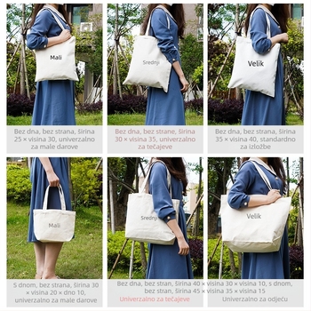 Platnena tote torba s logom — prilagodljiva, otisak logotipa, metode tiskanja: toplinski prijenos, sitotisak; model 25CX01; marka Chuxin