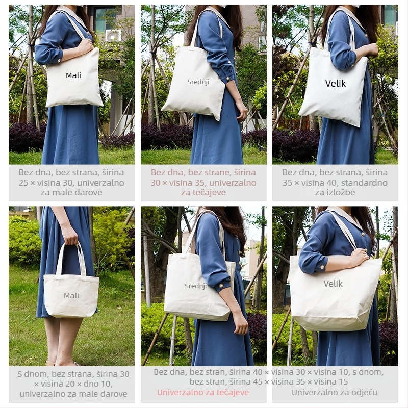 Platnena tote torba s logom — prilagodljiva, otisak logotipa, metode tiskanja: toplinski prijenos, sitotisak; model 25CX01; marka Chuxin