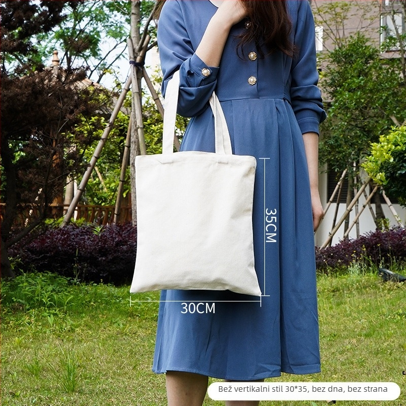 Platnena tote torba s logom — prilagodljiva, otisak logotipa, metode tiskanja: toplinski prijenos, sitotisak; model 25CX01; marka Chuxin