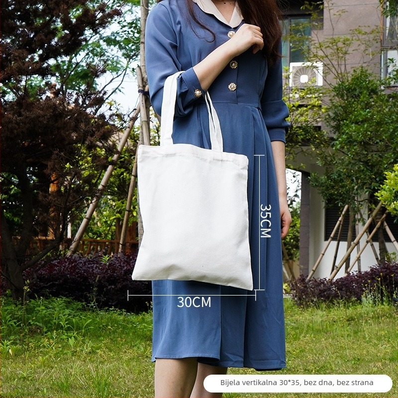 Platnena tote torba s logom — prilagodljiva, otisak logotipa, metode tiskanja: toplinski prijenos, sitotisak; model 25CX01; marka Chuxin