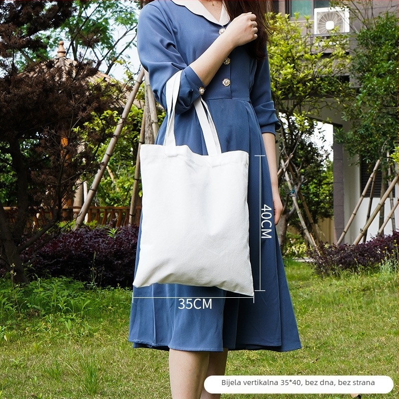 Platnena tote torba s logom — prilagodljiva, otisak logotipa, metode tiskanja: toplinski prijenos, sitotisak; model 25CX01; marka Chuxin