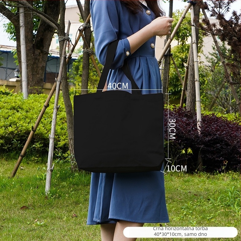 Platnena tote torba s logom — prilagodljiva, otisak logotipa, metode tiskanja: toplinski prijenos, sitotisak; model 25CX01; marka Chuxin