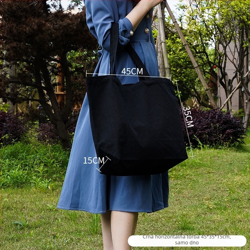 Platnena tote torba s logom — prilagodljiva, otisak logotipa, metode tiskanja: toplinski prijenos, sitotisak; model 25CX01; marka Chuxin