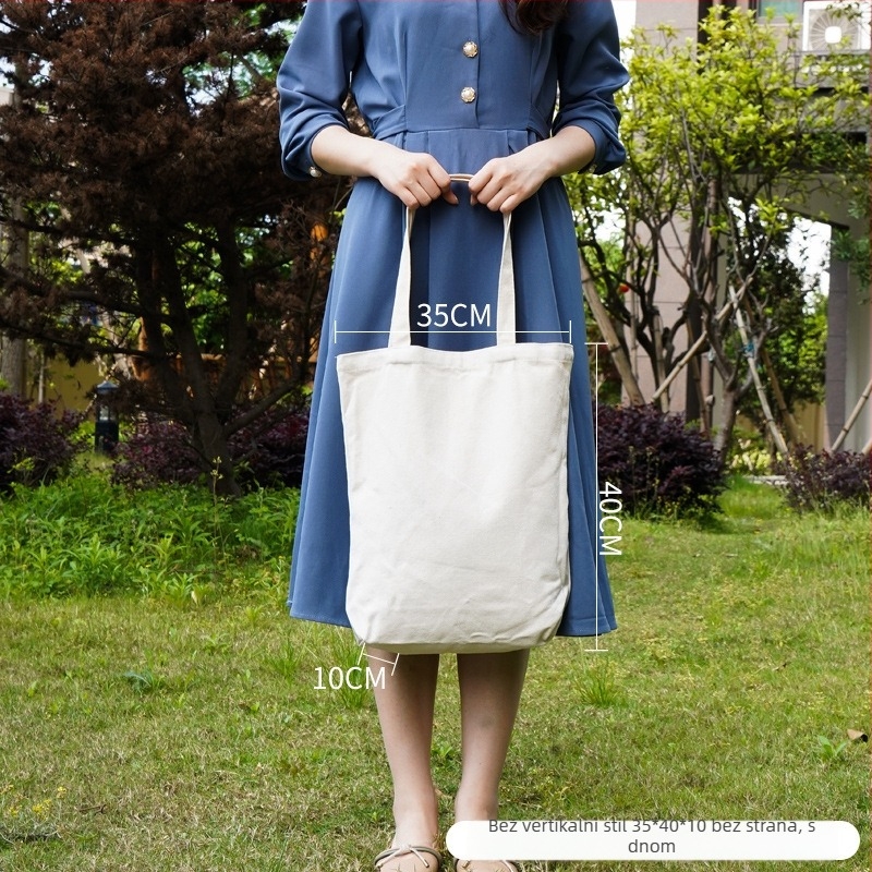 Platnena tote torba s logom — prilagodljiva, otisak logotipa, metode tiskanja: toplinski prijenos, sitotisak; model 25CX01; marka Chuxin